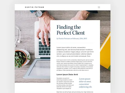 Magazine Style Blog Post blog featured post full bleed magazine navicon proxima nova pull quote quote tldr typography wordpress