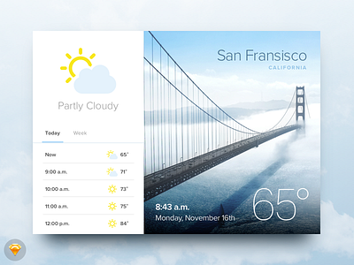 Day 010 - Weather Widget (w/ Sketch file)