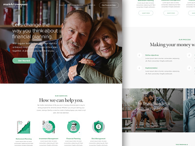 Financial Services Co. - Landing Page (WIP) 401k financial homepage landing landing page mockup retirement services sketch wip