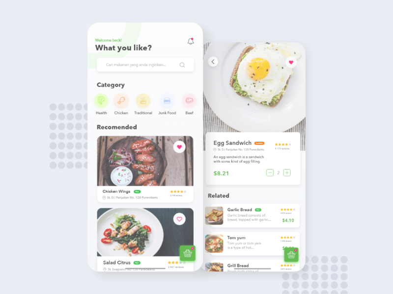 Food App - Exploration by Poundra Verdian on Dribbble