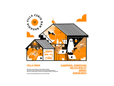 Stay at home by Villa Ceria character color design house illustration imagination indonesia love people vector