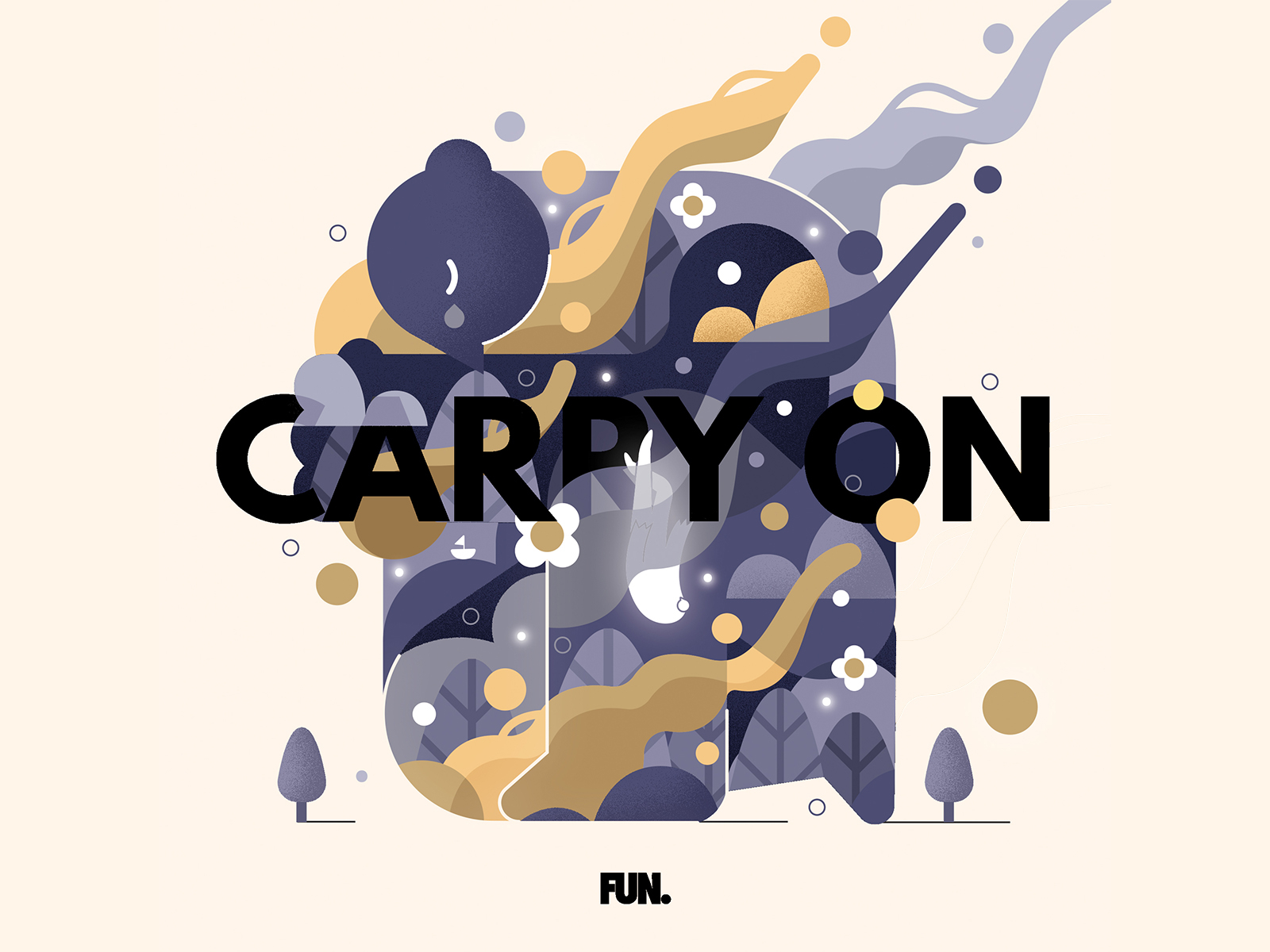 FUN. - Carry On carryon character color cover design fight fun fun. human illustration imagination indonesia love music people vector
