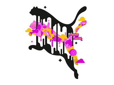 Puma Illustration character color design illustration logo puma sport vector