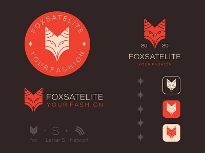 Fox + S + Network animal brand identity branding fox icons illustraion lettter s logo logo designs mark retro logo ui vector vintage logo wolf