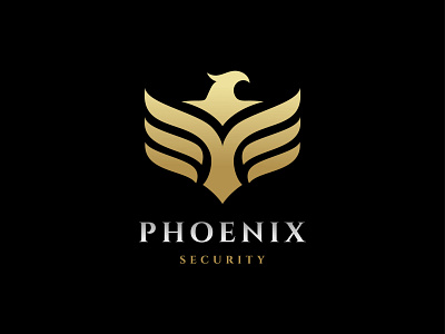 Phoenix animal bird branding eagle icon illustration logo mark moore phoenix shield wings