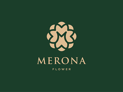 Letter M + Flower boutique logo brand branding design elegant fashion flower icon identity karma letter logo lotus luxury mark minimal