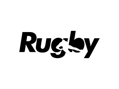Rugby graphic icon illustration logo logo design logodesign logomark logotype negative space rugby simple sport symbol typography