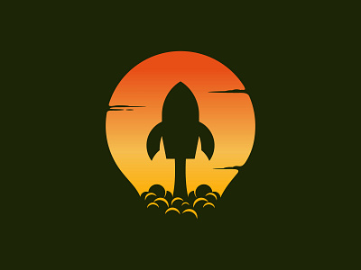 Rocket astronaut cute earth fly icon illustration launch logo moon planet rocket rocket logo sky space spaceship star technology vector