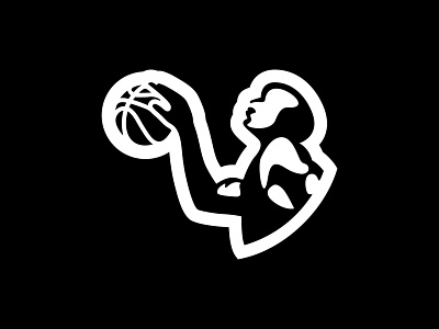 Basketball Player 2d basketball branding cartoon character design flat icon identity illustration logo logotype nba player shoot sports