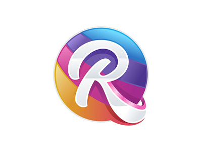 R 3d 3d art branding colorful concept creative logo design graphic design icon identity illustration letter r logo logo design logo mark realistic symbol