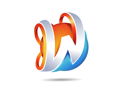 3D Letter W Logo