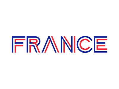 FRANCE banner brand branding design flag france icon illustration logo logo design logotype monogram symbol t shirt typography