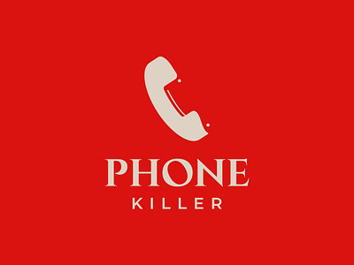 Phone Killer branding call combination logo design dual meaning logo horror icon illustration knife logo logodesign logotype phone simple ui ux