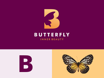 Butterfly b logo beautiful beauty branding butterfly butterfly logo design elegant fly icon illustration initial letter logo letters logo luxury mark symbol vector women