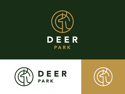 Deer Park animal awesome branding deer deer logo horn icon identity illustration logo mark modern logo monoline stag symbol vector wild winter