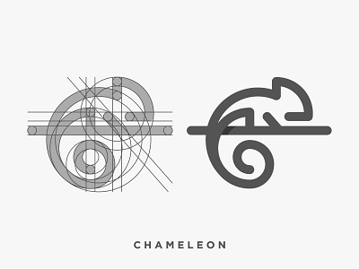 Chameleon 2d animal branding chameleon cute design icon identity lizard logo mark minimal monoline symbol