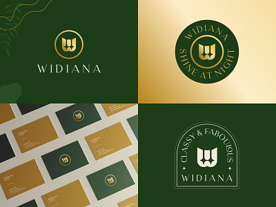 WIDIANA brand identity branding elegant gold logo icon letter logo lettermark logo logo design logomark logos luxury logo mark marks minimal logo minimalist logo simple logo symbol w logo