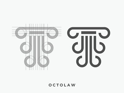 Octolaw advocate animal attorney branding firm fish icon illustration kraken law lawyer logo mark minimal ocean octo octopus sea squid symbol