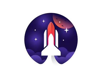 Rocket airplanes astronaut astronomy cartoon design earth icon illustration logo meteor moon plane rocket satellite sky space spaceman spaceship