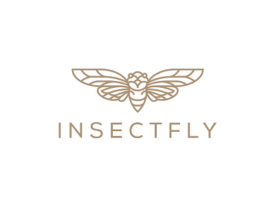 Insect Fly animal bee branding brandmark butterfly cute flying geometric icon illustration insect logo mascot modern logo vector wing wings