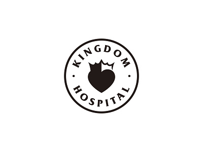 Kingdom Hospital badge brand crown health heart hospital identity king kingdom logo love mark medical queen