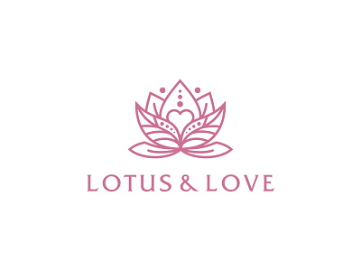 Lotus & Love branding design flower heart icon illustration logo lotus love mark rose valentine