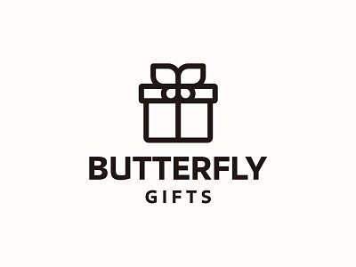 Butterfly Gifts animal birthday box branding butterflies butterfly fly gifts holidays icon identity insect logo mark vector wing