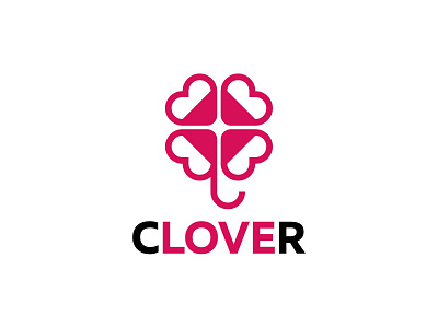 CLOVER brand clover design heart icon leaf leaves logo logodesign love mark minimal symbol