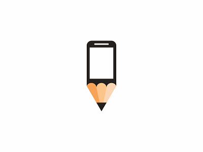 Pencilphone brand brand and identity icon identity logo logodesigner negativespace pencil phone symbol unique