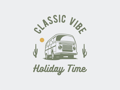 Holiday Time camper van car coreldraw design holiday illustration retro road sun vector vehicle vintage