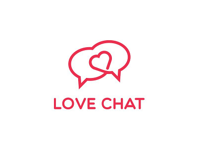 Love + Chat bubbles Logo abstract branding chat communiaction date geometric heart icon identity lettermark line logo designer love luv mark message minimal simple startup symbol