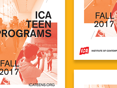 ICA Teen Programs Fall 2017 abstract art contemporary education flyer ica print design