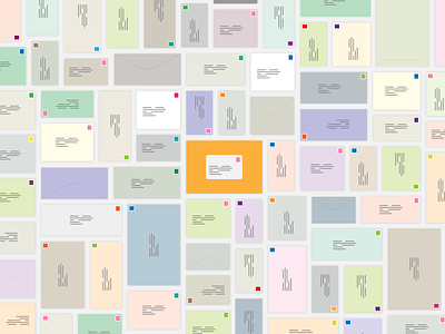 Envelopes contact envelopes grid illustration mail multicolor pastel