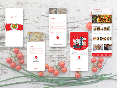 Food Delivery App Screens app branding delivery design figma food foodcart graphic design illustration mobile screen typography ui ux vector website
