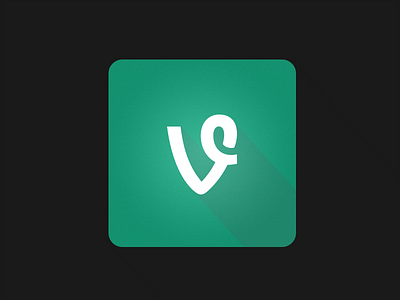 Vine Logo flat icon logo shadow vine