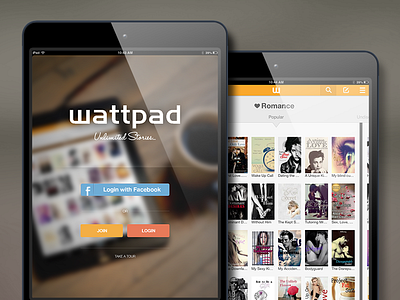 Reading App design flat icon reading social wattpad website