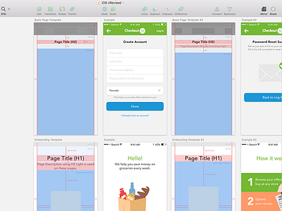 Grids & Foundation app checkout51 foundation grids ios layout sketch structure template