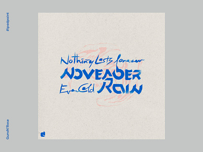 November rain artistic design digital art handlettering logo procreate art typography