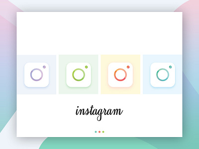 Instagram Icon 3d abstract beautiful branding color design gloss gradient icon illustration logo typography ui vector