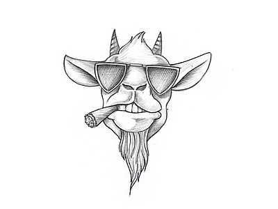 Cool Goat Sketch cartoon character design pencil sketch sketch