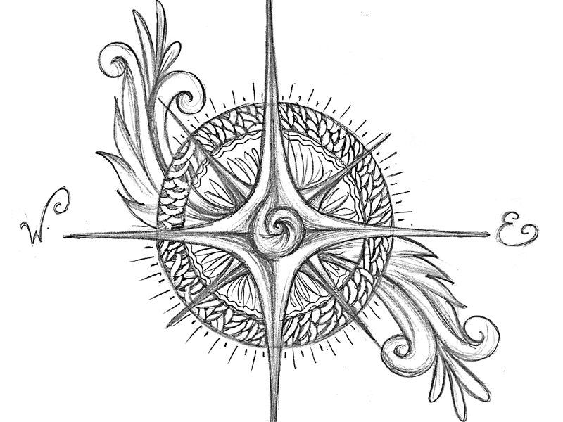 Tattoo Compass rose Idea, compass, technic, pin, compass png | PNGWing