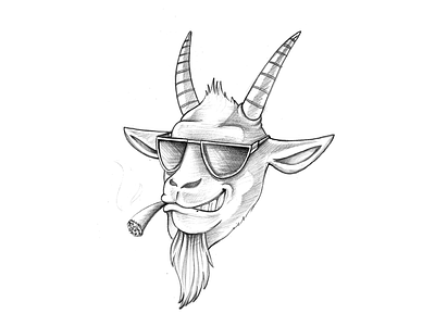 Cool Goat Sketch - 02 app icon art cigar concept cool drawing goat koncept pencil sketch sketching storyboard