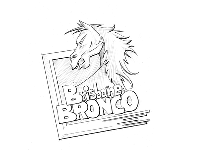 Brisbane Bronco - Logo Concept animal character concept drawing horse koncept logo mascot pencil sketch sketching storyboard