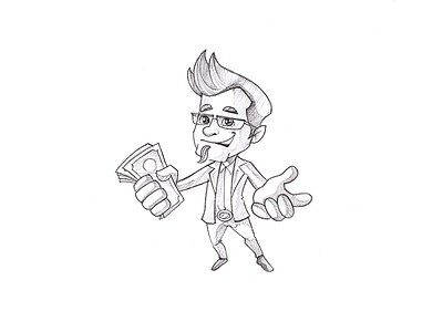 Man With Money Sketch