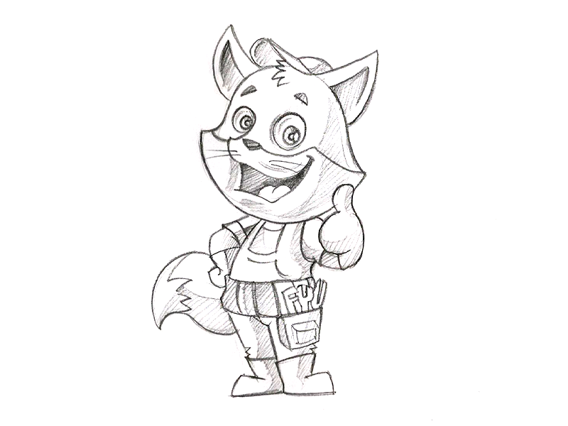 Cat With Repair Tool Sketch By Koncept Makers On Dribbble