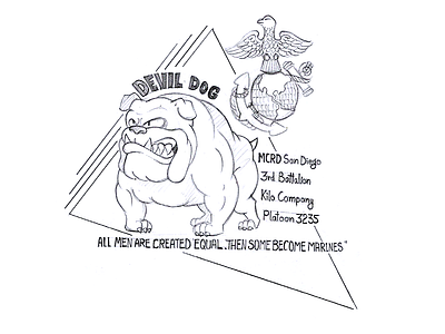 Devil Dog Sketch Design