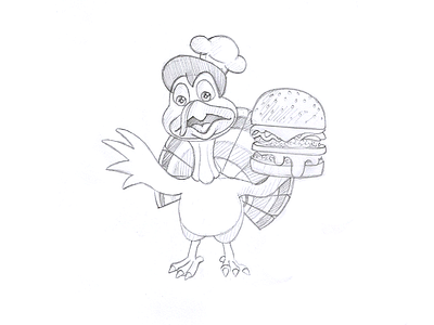 Hen Chef Sketch Design