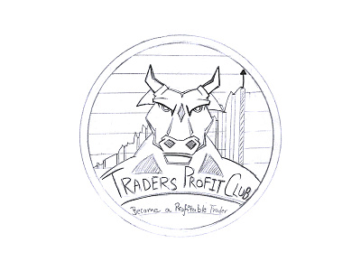 Bull Logo Design bull cartoon sketch character design draw drawing hand concept koncept logo pencil sketch sketch sketching traders