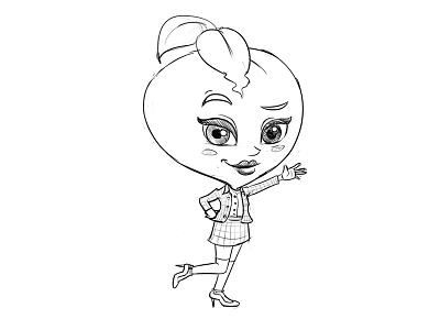 Girl Mascot Sketch Design cartoon cartoon sketch character draw drawing hand concept koncept pencil pencil sketch sketch sketch design sketching