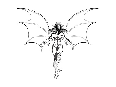 Monster Woman Sketch Design